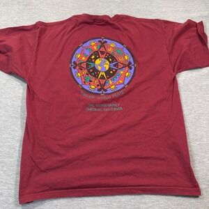 Murina Shirt Men XXL Maroon Create World‎ Peace Graphic Vintage USA Made